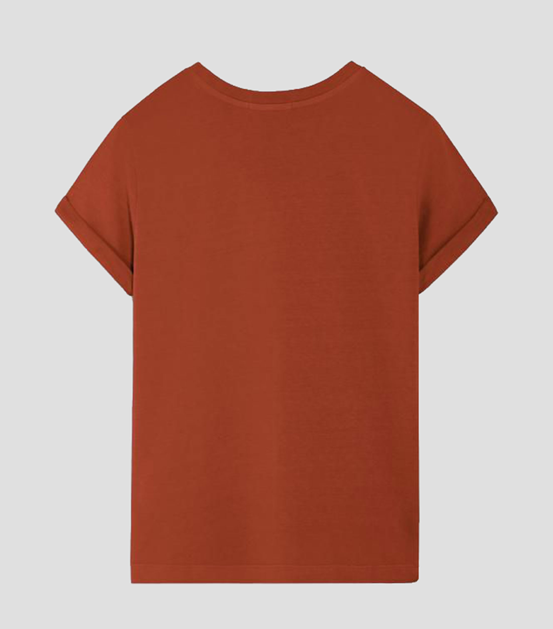 Playera cuello redondo manga corta lisa Mujer
